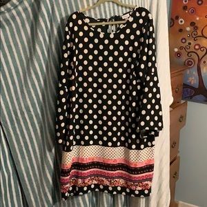 Avenue polka dot shift dress